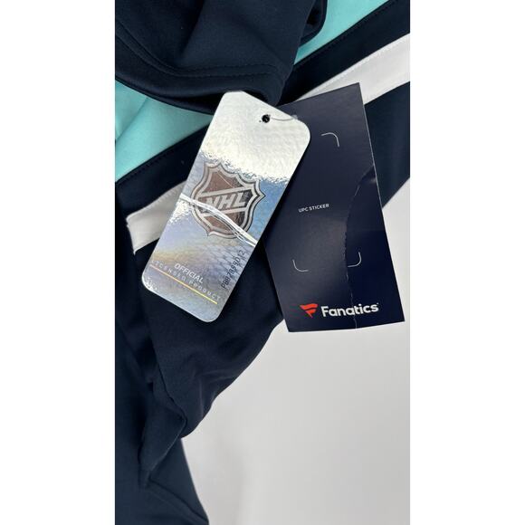 Fanatics Deep Sea Blue Seattle Kraken Powerplay Warrior Pullover Hoodie Mens 2X - Picture 6 of 9